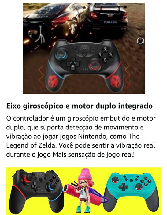 Novo-Comando wireless Bluetooth nitendo Switch