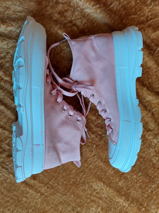 Trampki różowe wysokie do kostki 39 lekkie