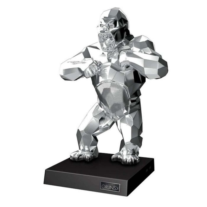 Kiwikong Silver Chrome Richard Orlinski designerska figurka goryla głośnik