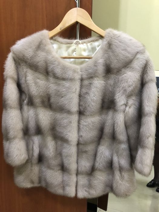 Норковый полушубок (жемчужная норка)