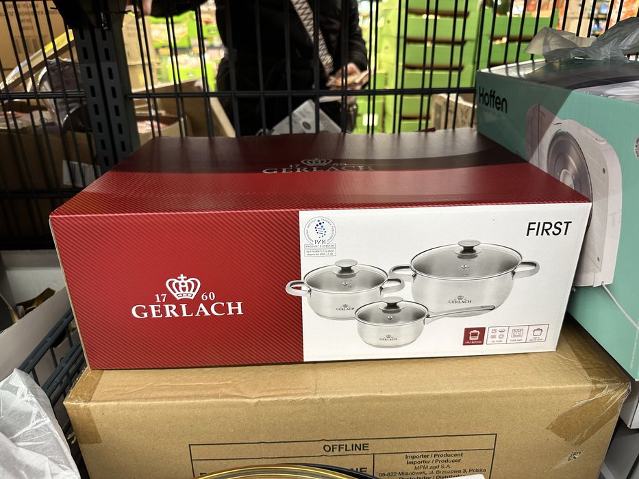 Komplet garnków garnki z pokrywkami  Gerlach 6 elementów