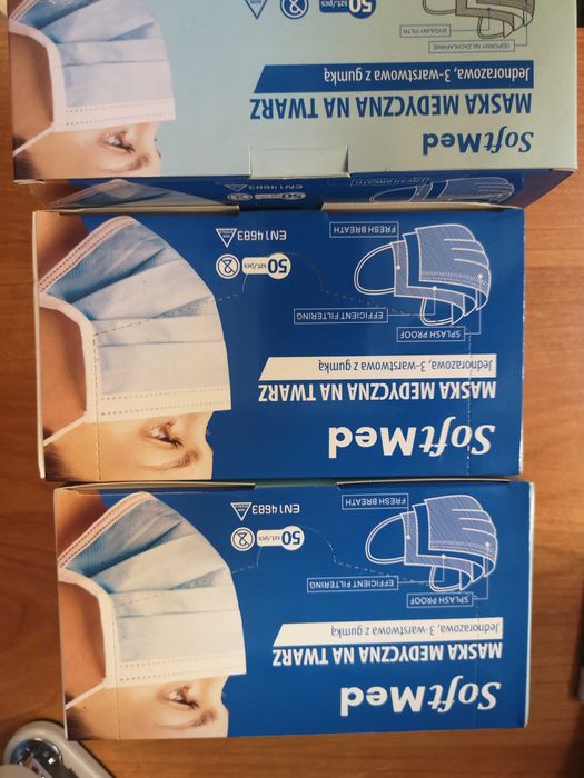 Maseczki chirurgiczne ochronne jednorazowe