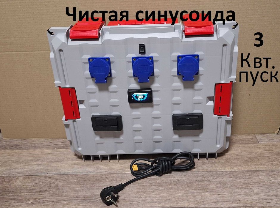 Хит Зарядная станция EcoFlow-220в-3000W-Чистый Синус-Котёл