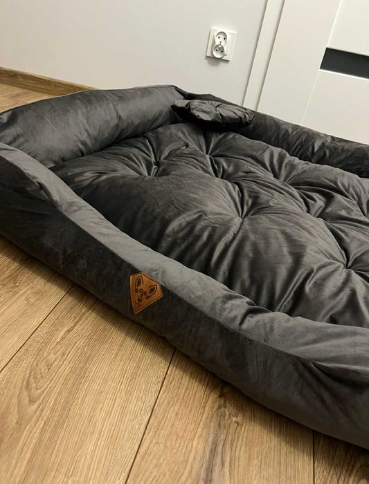 Legowisko welurowe dla psa 120x90 premium fancy dogbed wodoodporne
