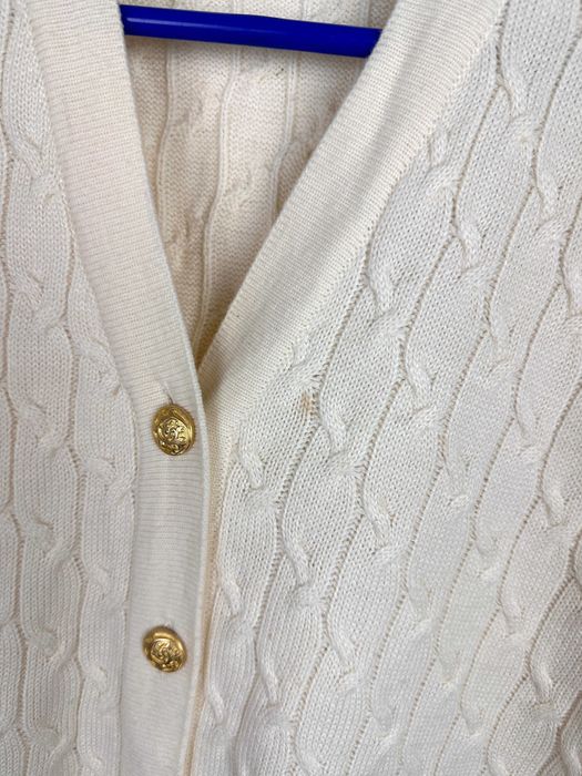 Kamizelka wełniana kremowa sweter bezrękawnik Italy r. L