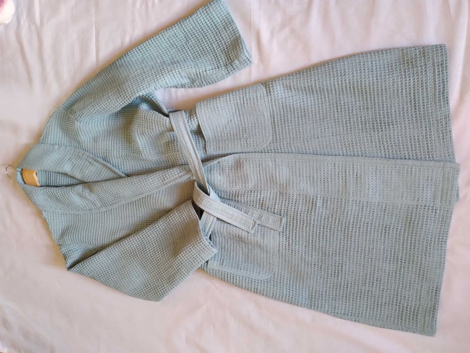 Халат з вафельної тканини унісекс