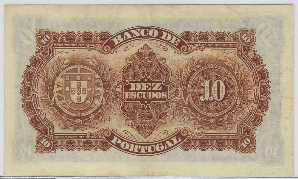 Nota Portugal 10 escudos 1925 Eça de Queiroz