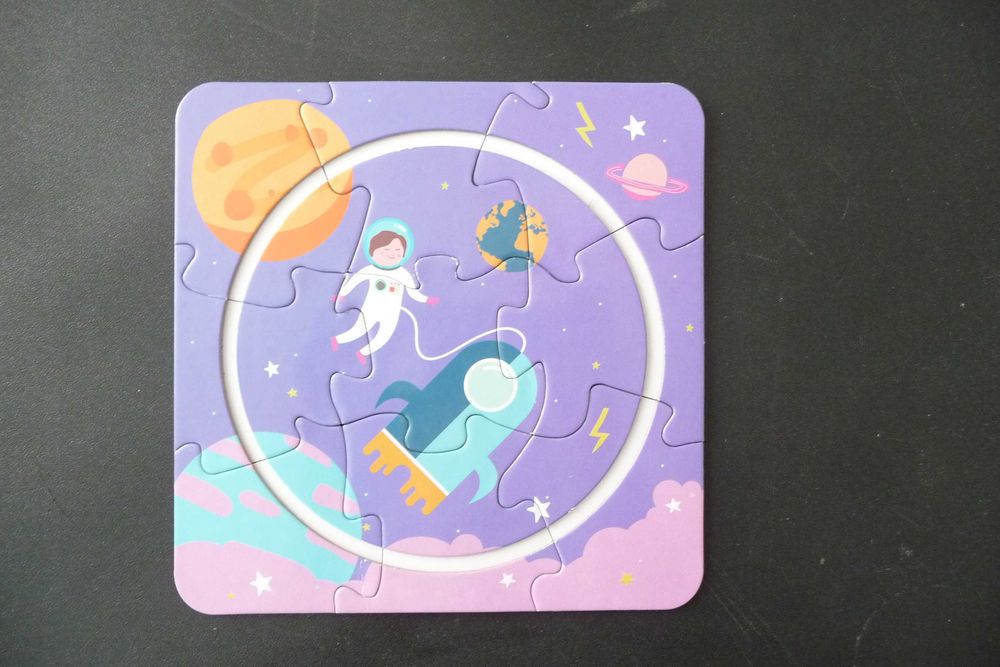Puzzle kosmos, 9 elementów. Puzzle dla najmłodszych.