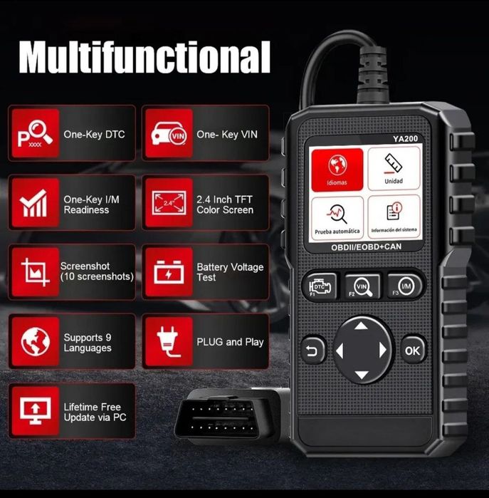 Автосканер OBD2  Kingbolen YA 200 з дисплеєм