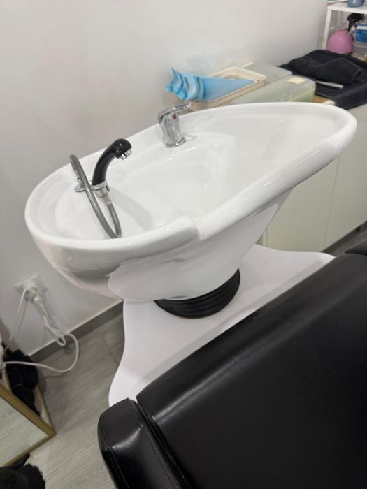 Rampa de lavagem cabeleireira