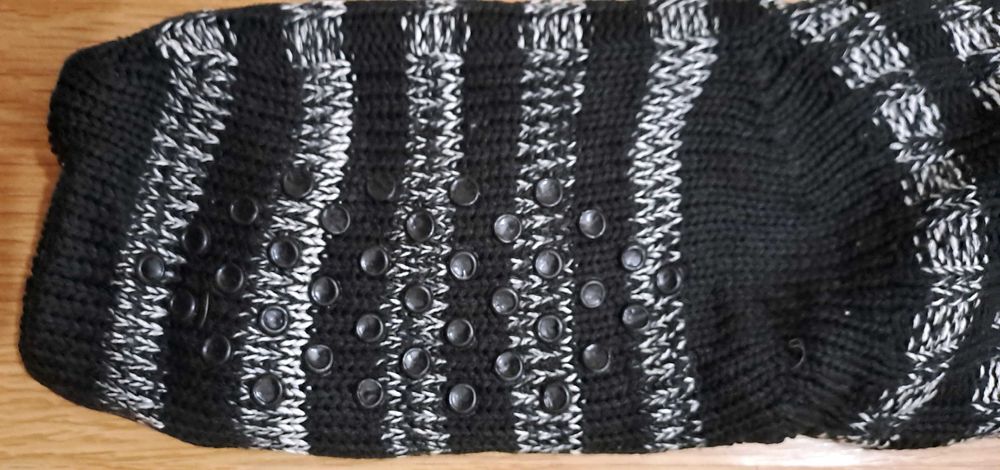 Meias Acolchoadas Antiderrapantes Riscas (Novo): Tam 40-46