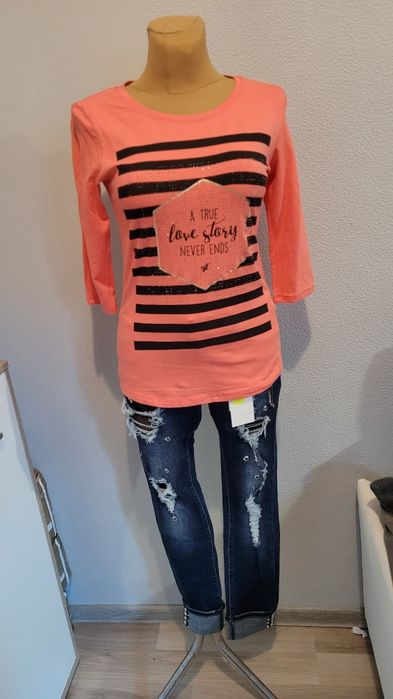 Bluzka rozowa w paski