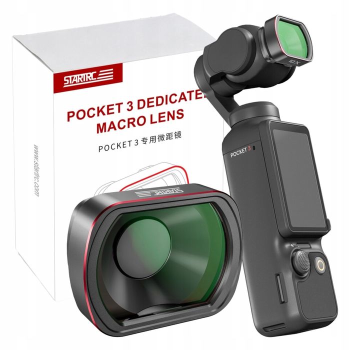 Объектив makro для dji pocket 3 startrc macro lens 10x увеличение zoom