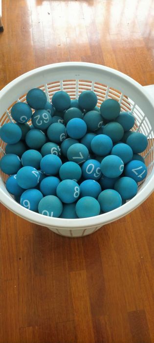 + de 250 bolas numeradas