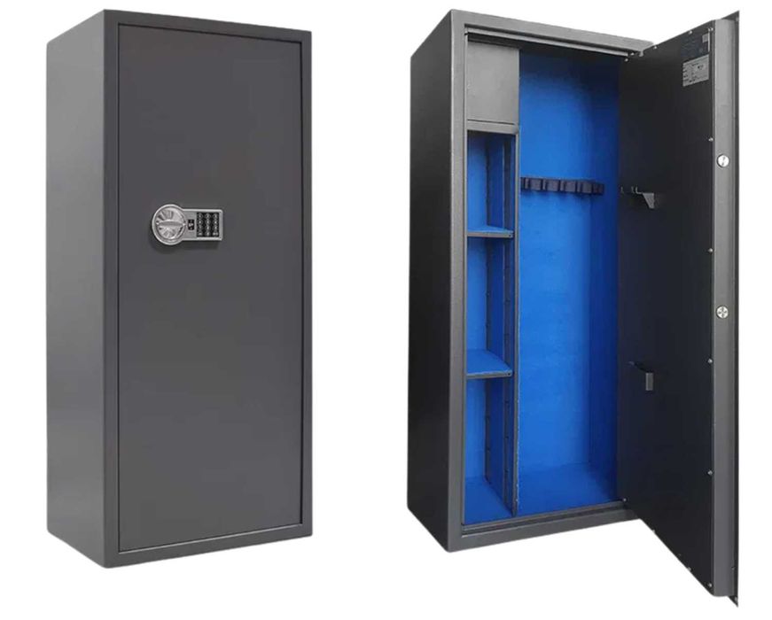 Szafa na broń S1 zamek EL - HIT Arsenał 6 - wnętrze