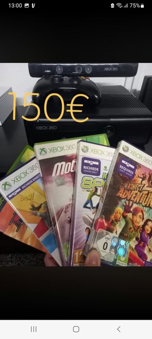 Xbox 360 completo com Kinect e jogos