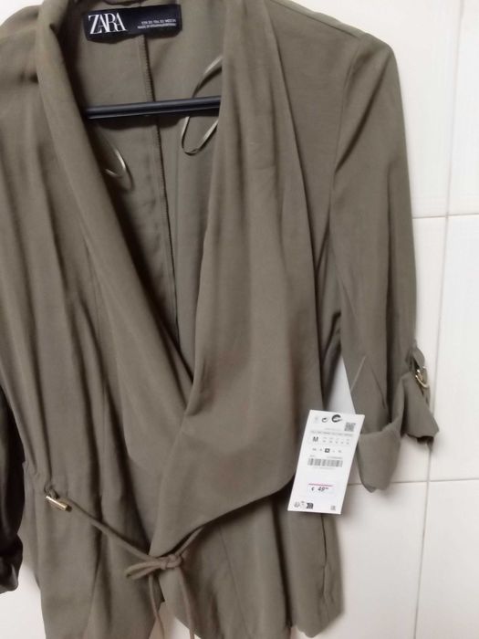 Khaki Trench Coat, ZARA, New, Size M