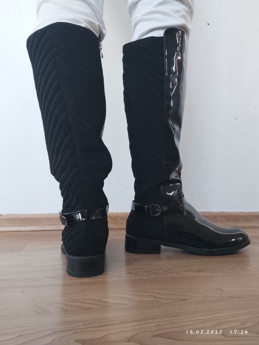 Kozaki damskie na zamek ocieplane