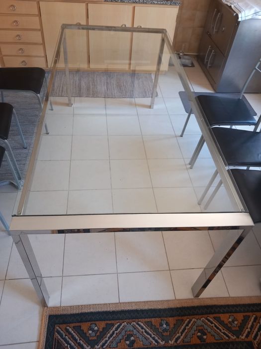 Mesa em Inox e Vidro