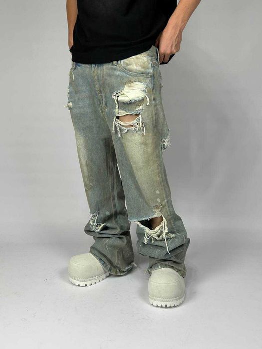 Project GRAILZ G/R gr штаны archive opium джинси сині рвані distressed