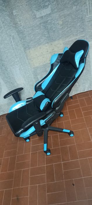 Cadeira Gaming & Office Ergonómica – Conforto Premium (Azul/Preto)