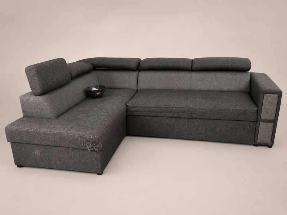 Oddam narożnik szara sofa