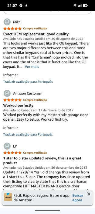 Sistema de entrada sem controle remoto