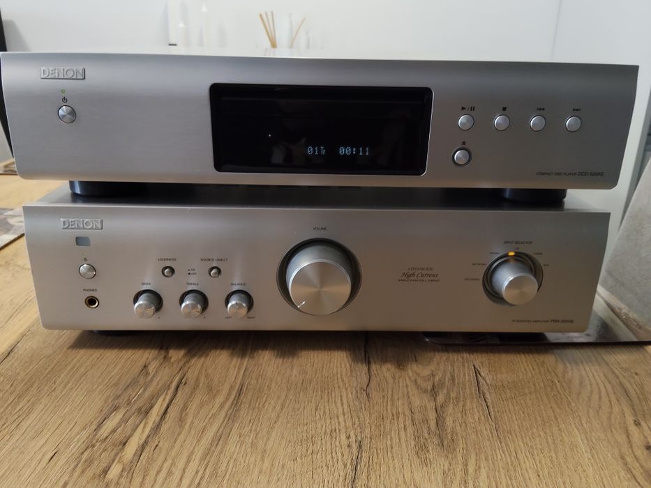 Zestaw Denon wzmacniacz PMA 520AE +CD DCD 520AE + 2 piloty