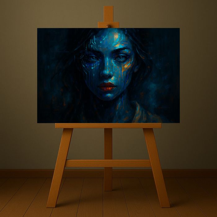 Obraz w stylu Neurochromatyzmu Singularnego - autorski kierunek sztuki