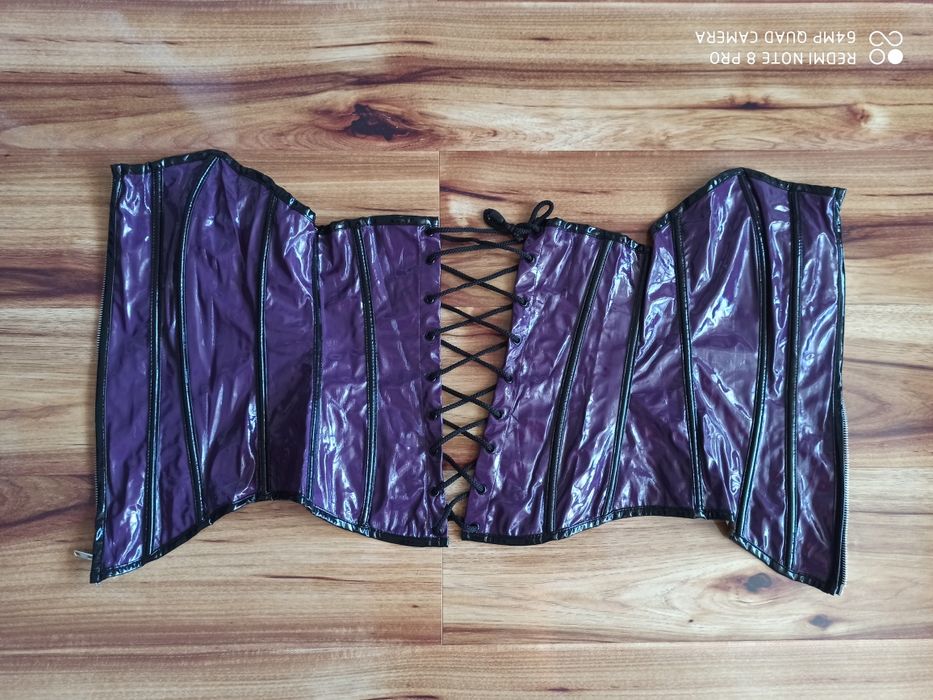 SEXY LINGERIE Sexi lateksowy gorset rozm.M. OKAZJA!!!