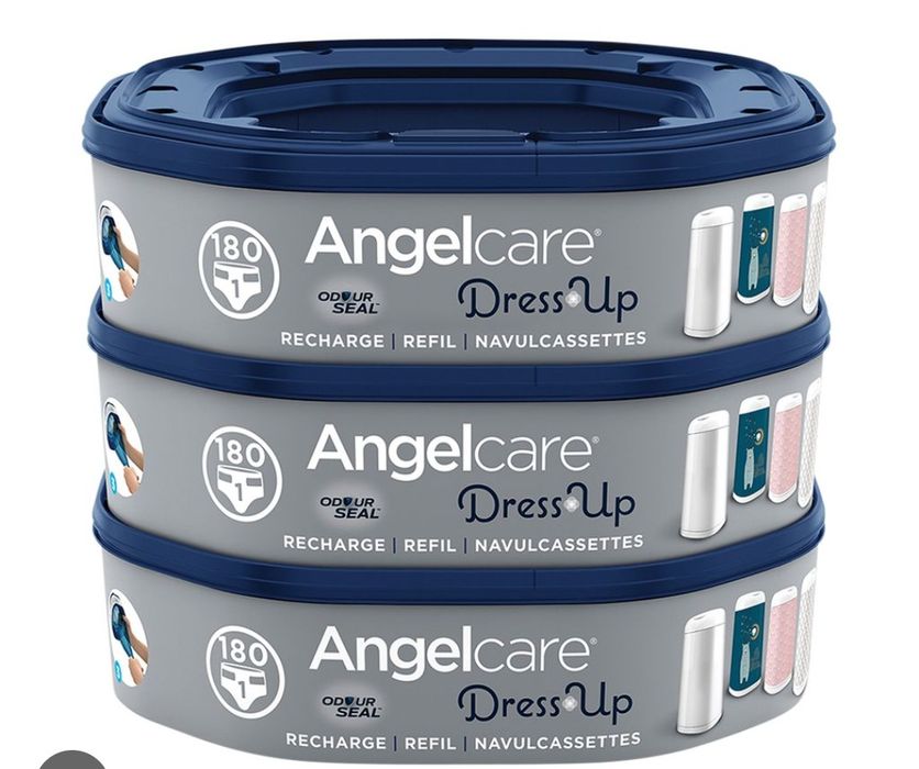 ANGELCARE Wkład Ośmiokątny do Kosza na Pieluchy DRESS UP  3 szt