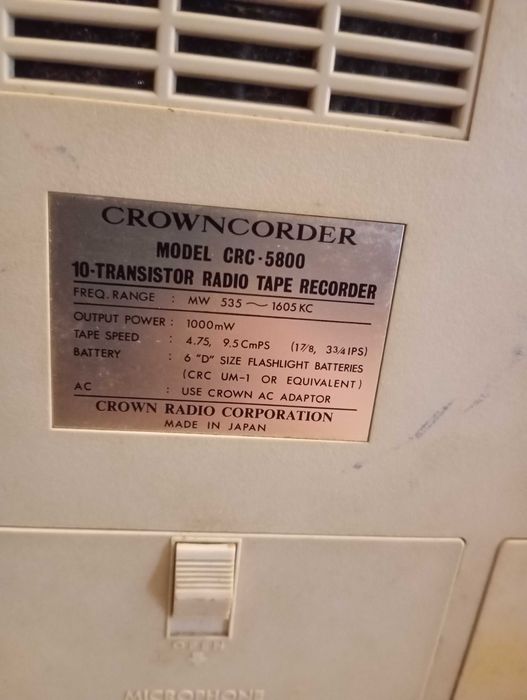 radio gravador crown