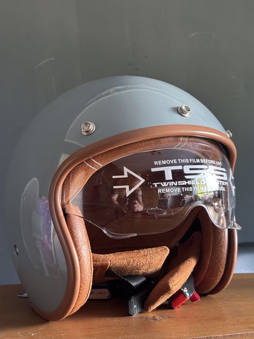 Retro kask xl szary skuter motorower motor