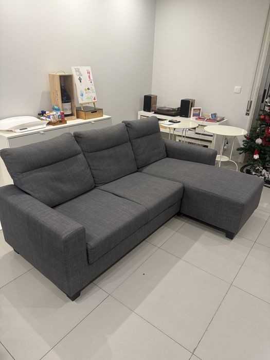 Sofá 3 lugares com chaise longue