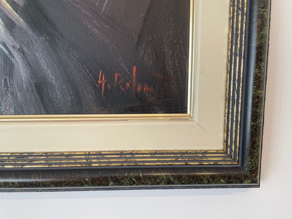 Quadro de Hilário Roberto a óleo (abstrato)