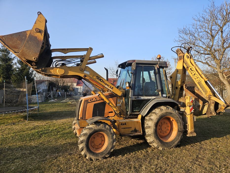 Case 590 sle (slp) krokodyl, teleskop.