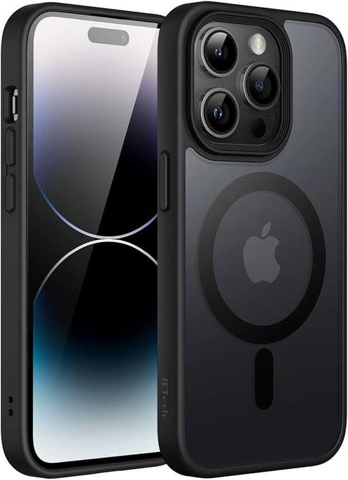 Plecki, etui Magsafe Iphone 14 Pro czarne, matowe, slim JETech