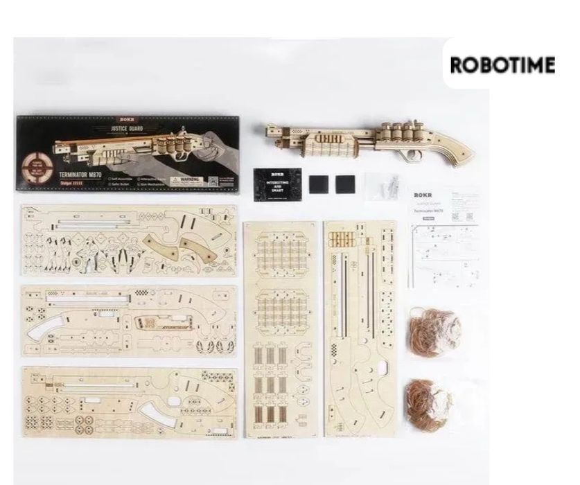 Конструктор Механічний 3D пазл Дробовик Terminator M870 Robotime