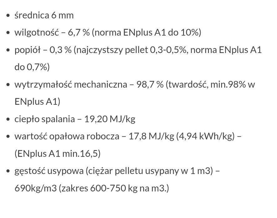 Pellet z certyfikatem