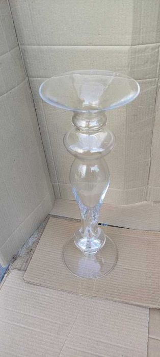 Wazon świecznik szklany wysoki 45cm ślub dekoracje Na sprzedaż 13 szt