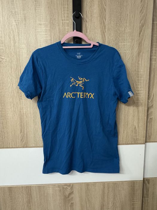Koszulka Arc’teryx S niebieska logowana tshirt 100% bawełna