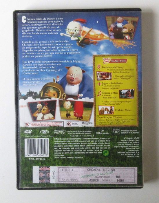 Chicken Little - (DVD De Desenhos Animados)