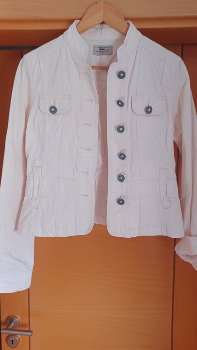 Blusão de ganga branco