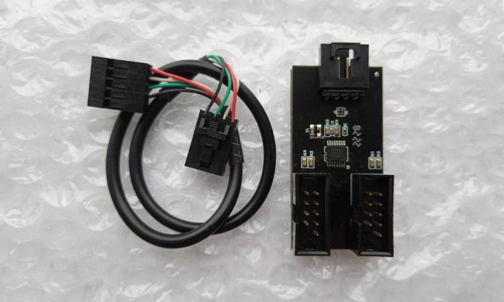 USB 2.0 внутр Hub для материнки 1 вход на 4 выхода розетки BH-10 9 pin