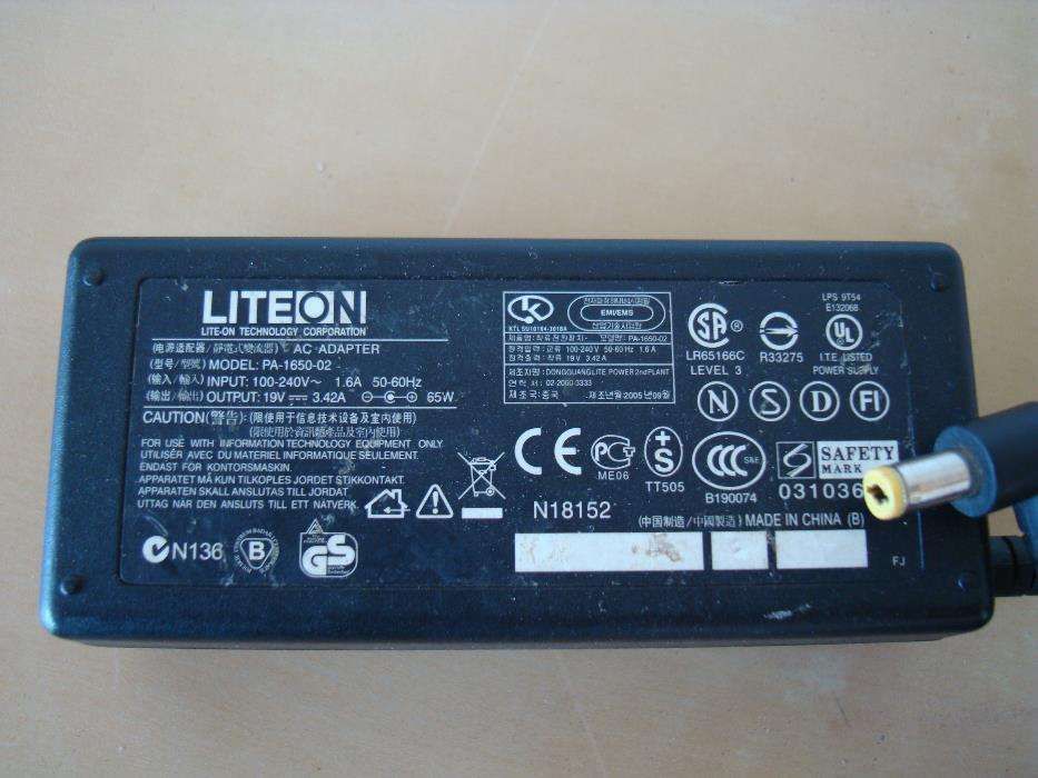 Carregador portatil Acer, liteon 1650-02 original