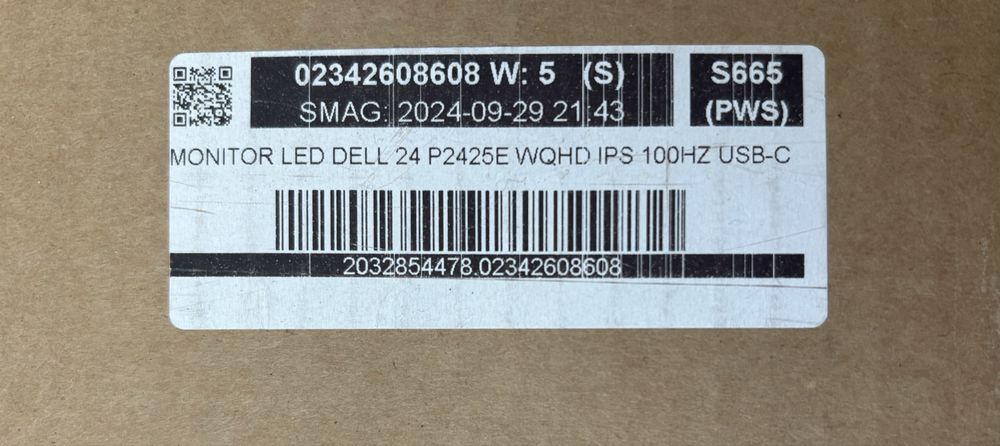 Monitor DELL P2425E 24.07" 1920x1200px IPS 100Hz