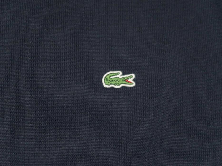 Lacoste elegancki sweter w serek XXL
