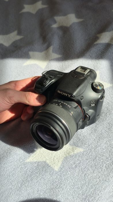 Zestaw Sony a58 + obiektyw revuenon 55mm i statyw