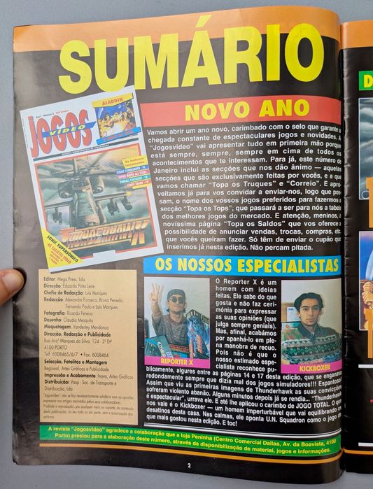 Revista Jogos Vídeo Nº 3 - Janeiro 1994