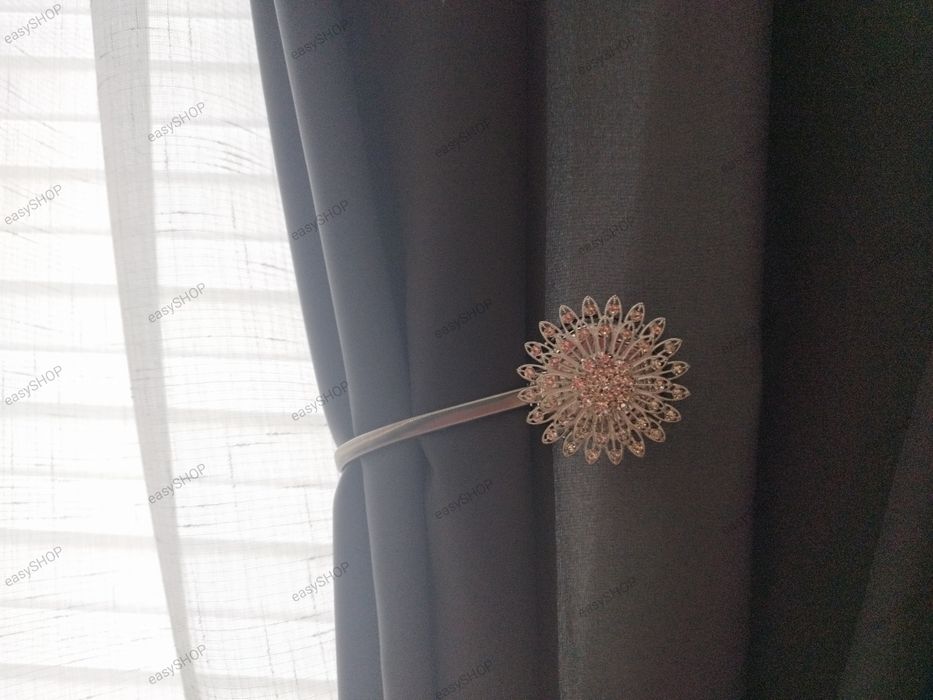 2 sztuki magnesy srebrne do upięcia zasłony